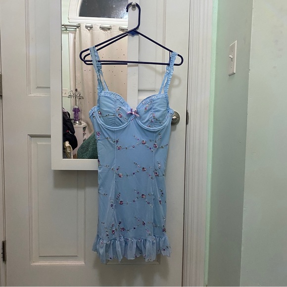 Dolls Kill Dresses Dolls Kill Sugar Thrillz Azure Im Baby Mini Slip